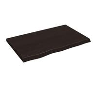 vidaXL Encimera de Baño, Tablero de Mueble Armario Tocador, Superficie de Mesa Escritorio, Estantería para Casa, Madera Maciza Tratada Marrón Oscuro