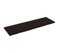 vidaXL Encimera de Baño, Tablero de Mueble Armario Tocador, Superficie de Mesa Escritorio, Estantería para Casa, Madera Maciza Tratada Marrón Oscuro