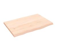 vidaXL Encimera de Baño, Tablero de Tocador, Tabla de Escritorio Mesa, Encimera de Armario Estantería Mueble, Madera Maciza sin Tratar