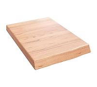 vidaXL Encimera de Baño, Tablero Plegable de Mesa, Encimera de Estantería Escritorio, Encimera para Armario, Madera Maciza Tratada Marrón Claro