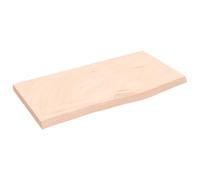 vidaXL Encimera de Baño, Tablero Plegable de Mesa, Encimera de Estantería Escritorio, Encimera para Armario, Madera Maciza sin Tratar