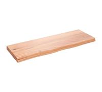 vidaXL Encimera de Baño, Tablero Plegable de Mesa, Encimera de Estantería Escritorio, Encimera para Armario, Madera Maciza Tratada Marrón Claro