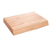 vidaXL Encimera de Baño, Tablero Plegable de Mesa, Encimera de Estantería Escritorio, Encimera para Armario, Madera Maciza Tratada Marrón Claro