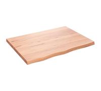vidaXL Encimera de Baño, Tablero Plegable de Mesa, Encimera de Estantería Escritorio, Encimera para Armario, Madera Maciza Tratada Marrón Claro