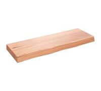 vidaXL Encimera de Baño, Tablero Plegable de Mesa, Encimera de Estantería Escritorio, Encimera para Armario, Madera Maciza Tratada Marrón Claro