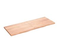 vidaXL Encimera de Baño, Tablero Plegable de Mesa, Encimera de Estantería Escritorio, Encimera para Armario, Madera Maciza Tratada Marrón Claro