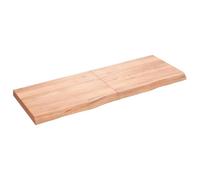 vidaXL Encimera de Baño, Tablero Plegable de Mesa, Encimera de Estantería Escritorio, Encimera para Armario, Madera Maciza Tratada Marrón Claro