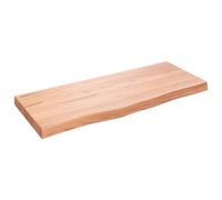vidaXL Encimera de Baño, Tablero Plegable de Mesa, Encimera de Estantería Escritorio, Encimera para Armario, Madera Maciza Tratada Marrón Claro