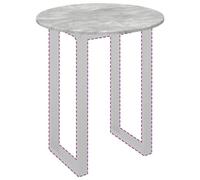 vidaXL Encimera Gris hormigón 60 x 60 x 1,5 cm Madera de ingeniería, Una Mesa de jardín Redonda, Moderna para Exteriores, Muebles de terraza, Superficie Resistente de Madera