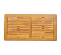 vidaXL Superficie de Mesa Rectangular de Madera de Teca Maciza para Uso Interior/Exterior Barnizada 100X50X2 cm Duradera y Versátil para Espacios Modernos Muebles con Acabado Natural