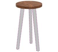 vidaXL Encimera Marrón Claro Ø 30 x 2,5 cm Madera de Roble Sólido, Mesa Redonda rústica de Roble, diseño Reversible, Superficie Elegante, Mueble Funcional para casa