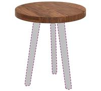 vidaXL Encimera Marrón Claro Ø 50 x 4 cm Madera de Roble Sólido, Mesa Redonda rústica de Roble, diseño Reversible, Superficie Elegante, Mueble Funcional para casa