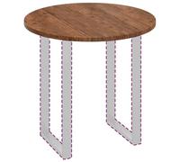 vidaXL Encimera Marrón Claro Ø 80 x 2,5 cm Madera de Roble Sólido, Mesa Redonda rústica de Roble, diseño Reversible, Superficie Elegante, Mueble Funcional para casa