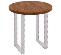 vidaXL Encimera Marrón Claro Ø 80 x 4 cm Madera de Roble Sólido, Mesa Redonda rústica de Roble, diseño Reversible, Superficie Elegante, Mueble Funcional para casa