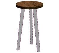 vidaXL Encimera Marrón Oscuro Ø 30 x 2,5 cm Madera de Roble Sólido, Mesa Redonda rústica de Roble, diseño Reversible, Superficie Elegante, Mueble Funcional para casa