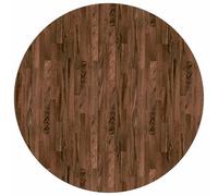vidaXL Encimera Marrón Oscuro Ø 50 x 2,5 cm Madera de Roble Sólido, Mesa Redonda rústica de Roble, diseño Reversible, Superficie Elegante, Mueble Funcional para casa