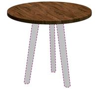 vidaXL Encimera Marrón Oscuro Ø 60 x 2,5 cm Madera de Roble Sólido, Mesa Redonda rústica de Roble, diseño Reversible, Superficie Elegante, Mueble Funcional para casa