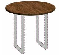 vidaXL Encimera Marrón Oscuro Ø 90 x 2,5 cm Madera de Roble Sólido, Mesa Redonda rústica de Roble, diseño Reversible, Superficie Elegante, Mueble Funcional para casa