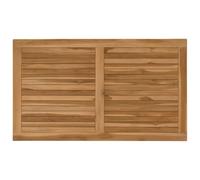 vidaXL Encimera Rectangular Madera de Teca Maciza Natural