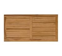 vidaXL Encimera Rectangular Madera de Teca Maciza Natural
