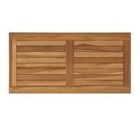 vidaXL Encimera Rectangular Madera de teca maciza Natural, Mesas modernas de cocina y oficina en madera de teca, superficies marrones sólidas, muebles versátiles