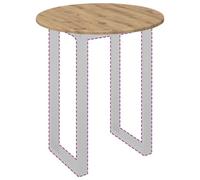 vidaXL Encimera Roble Artisan 60 x 60 x 1,5 cm Madera de ingeniería, Una Mesa de jardín Redonda, Moderna para Exteriores, Muebles de terraza, Superficie Resistente de Madera