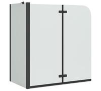 vidaXL Enclosure de Ducha Manual Negro 120 x 68 x 130 cm, Puertas de Ducha Modernas, rectangulares, Ajustables y Plegables, Vidrio Templado, Cabina de baño