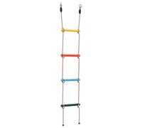 vidaXL Escalera de Cuerda para niños con 4 peldaños Multicolor, Escalera de Escalada, Columpio de Cuerda, Columpio de jardín, Escalera Colgante