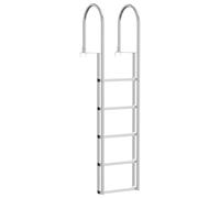 vidaXL Escalera de Muelle de Aluminio anodizado con 5 escalones, 45 x 11.5 cm y 190 cm de Altura. Tiene un diseño ergonómico y Antideslizante, Ideal para Usar en Interiores y Exteriores. Incluye Tod