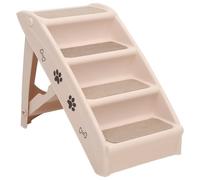 vidaXL Escalera Plegable para Perros Crema 62x40x49,5 cm