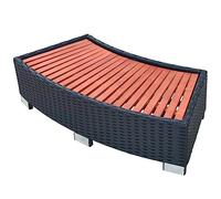 vidaXL Escalón para Entrar en SPA de Exterior Escaleras para Bañera de Hidromasaje de Jardín Poli Ratán Sintético Negro Material Tipo Mimbre