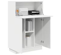 vidaXL Escritorio 71.5 x 31.5 x 106.5 cm Madera de ingeniería | Un escritorio moderno y elegante con un acabado blanco mate, Mucho espacio para tus cosas,