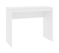 vidaXL Escritorio Contrachapada Mobiliario Casa Oficina Decoración Diseño Sencillo Elegante Funcional Práctico Compacto Versátil Blanco 90x40x72cm