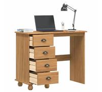 vidaXL Escritorio ASKIM Marrón 95 x 40 x 75 cm Madera de Pino Macizo | Montones de espacio para tus cosas, Diseñado para aguantar tus cosas más pesadas sin problema,
