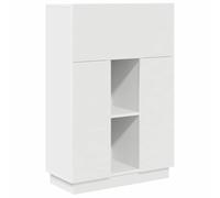 vidaXL Escritorio Blanco Contemporáneo con Amplio Almacenamiento | Madera Trabajada 70 X 30 cm Ideal para Estudiar Montaje Fácil Se Ajusta en Oficina o Estudio Compacto Moderno Estiloso