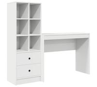 vidaXL Escritorio Blanco de Madera con Almacenamiento