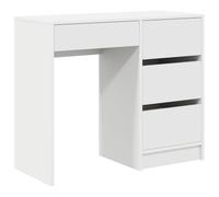 vidaXL Escritorio Blanco MDF Mediano Almacenamiento Rectangular