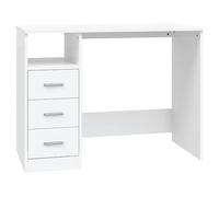 vidaXL Escritorio con cajones Madera contrachapada Blanco 102x50x76 cm