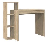 vidaXL Escritorio Compacto Minimalista con Dos Estantes Roble de Sonoma Madera Ensamblada Ideal para Oficina o Estudio. Mesas Modernas Que Ahorra Espacio Contemporáneas.