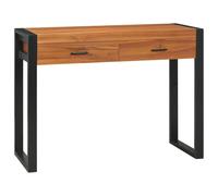Vidaxl Escritorio Con 2 Cajones Madera Reciclada De Teca 100x40x75 Cm