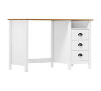 vidaXL Escritorio con 3 Cajones Mesa Trabajo Estudio Muebles de Oficina Despacho Ordenador Decoración Capacidad de Almacenaje Madera de Pino