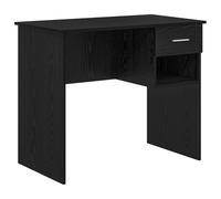 vidaXL Escritorio con Almacenamiento de Roble Negro 90x49.5x75 cm Madera compuesta