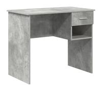 vidaXL Escritorio con Almacenamiento Gris Concreto 90x49.5x75 cm Madera Ingenierizada