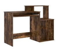 vidaXL Escritorio con Almacenamiento Roble Ahumado 120.5x44x88.5 cm Madera