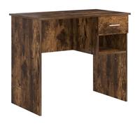 vidaXL Escritorio con Almacenamiento Roble Ahumado 90x49.5x75 cm Madera Elaborada