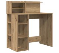 vidaXL Escritorio con Almacenamiento Roble Artesanal 90x48x101.5 cm Madera Elaborada