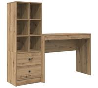 vidaXL Escritorio con Almacenamiento Roble Artesanal Madera elaborada