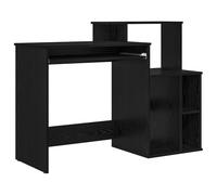 vidaXL Escritorio con Almacenamiento Roble Negro 120.5x44x88.5 cm Madera