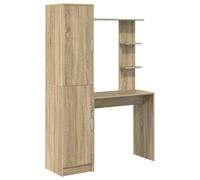 vidaXL Escritorio con Almacenamiento Roble Sonoma Madera Elaborada