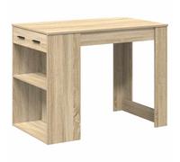 vidaXL Escritorio con cajón Estante Madera contrachapada Roble Sonoma, Escritorio de Oficina, Escritorio de Estudio, Escritorio de Trabajo